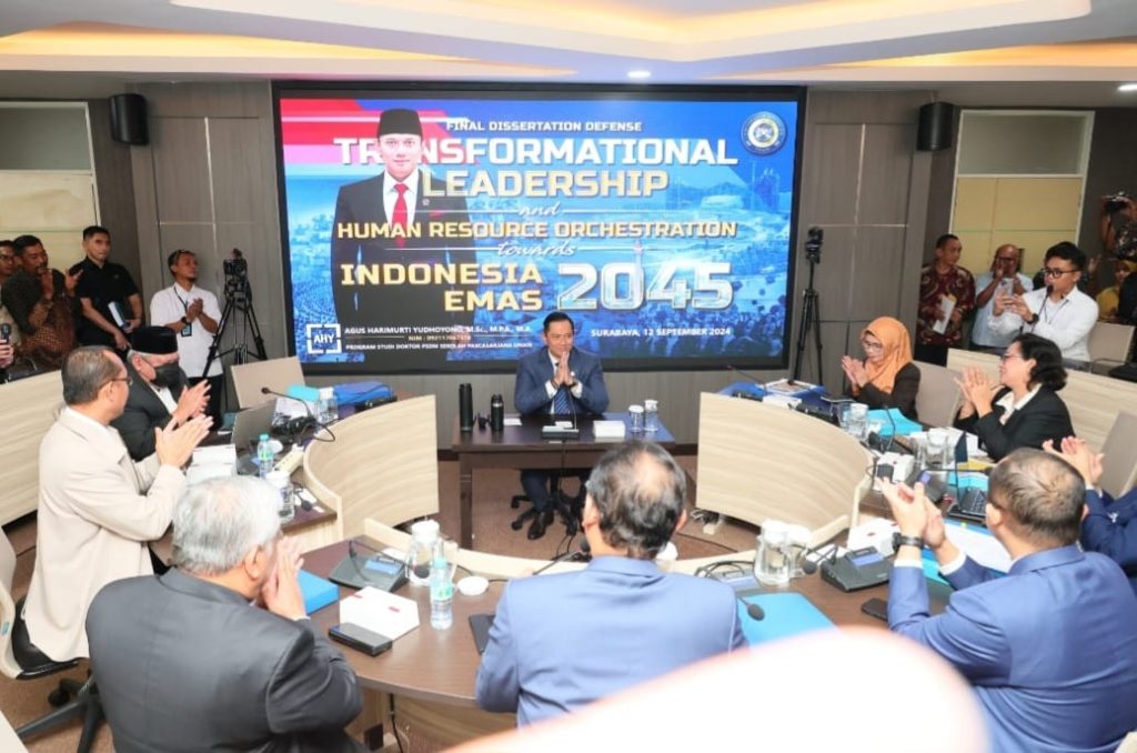 Berhasil Pertahankan Disertasi tentang Kepemimpinan  Tranformasional dan Orkestrasi SDM, Menteri AHY Siap Sambut Ujian Terbuka Doktoral