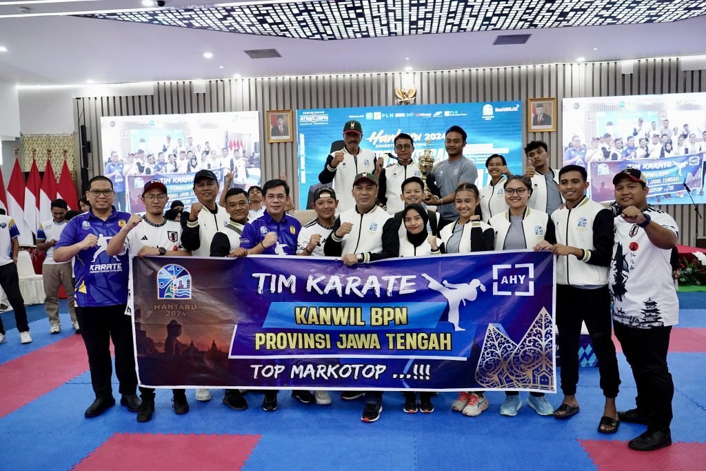 SELAMAT, Kanwil BPN Provinsi Jawa Tengah jadi Juara Umum Pertandingan Karate HANTARU 2024