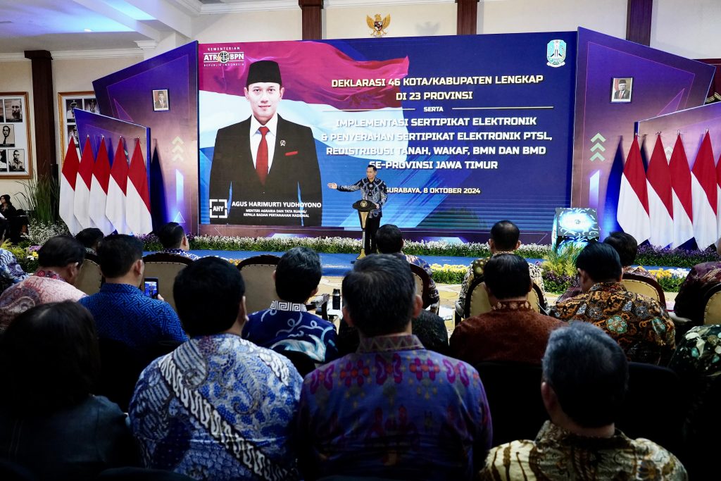 Deklarasikan 46 Kabupaten/Kota Lengkap di 23 Provinsi, Menteri AHY Pastikan Seluruh Spasial Bidang Tanah Telah Terpetakan