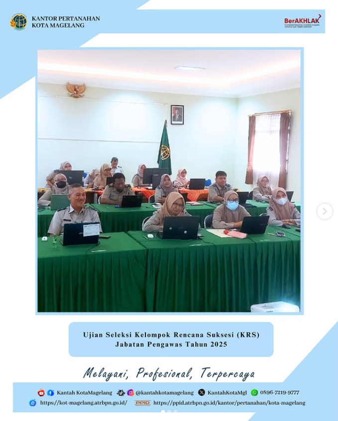 Ujian seleksi Kelompok Rencana Suksesi (KRS) Jabatan Pengawas Tahun 2025