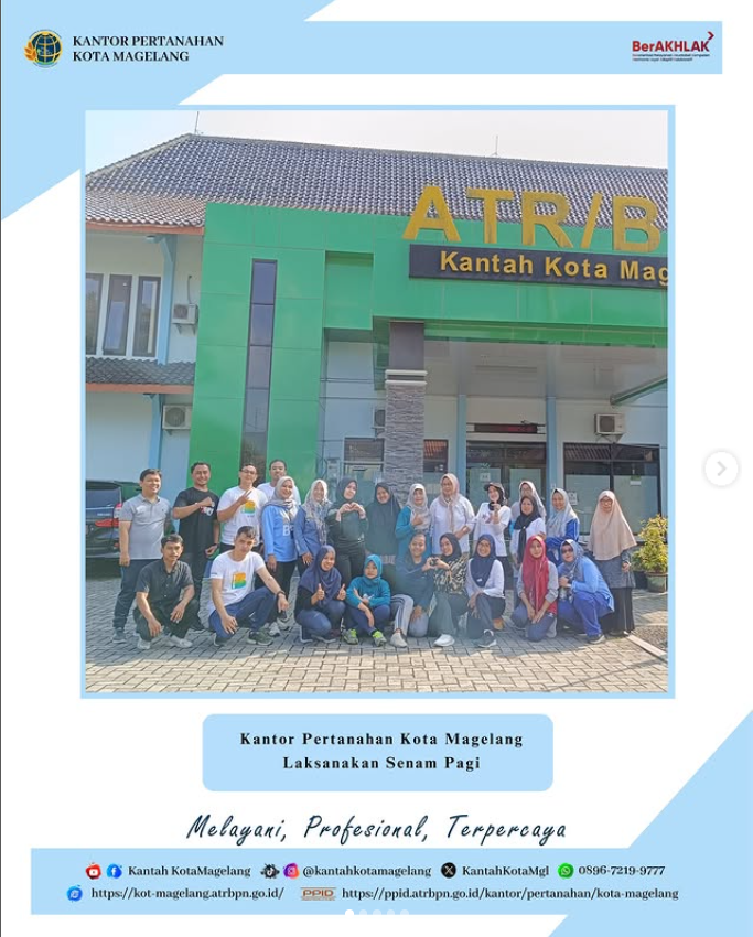 Kantor Pertanahan Laksanakan Senam Pagi