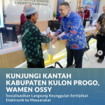 Kunjungi Kantah Kabupaten Kulon Progo, Wamen Ossy Sosialisasikan Langsung Keunggulan Sertipikat Elektronik ke Masyarakat