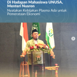 Di Hadapan Mahasiswa UNUSA, Menteri Nusron Nyatakan Kebijakan Plasma Ada untuk Pemerataan Ekonomi