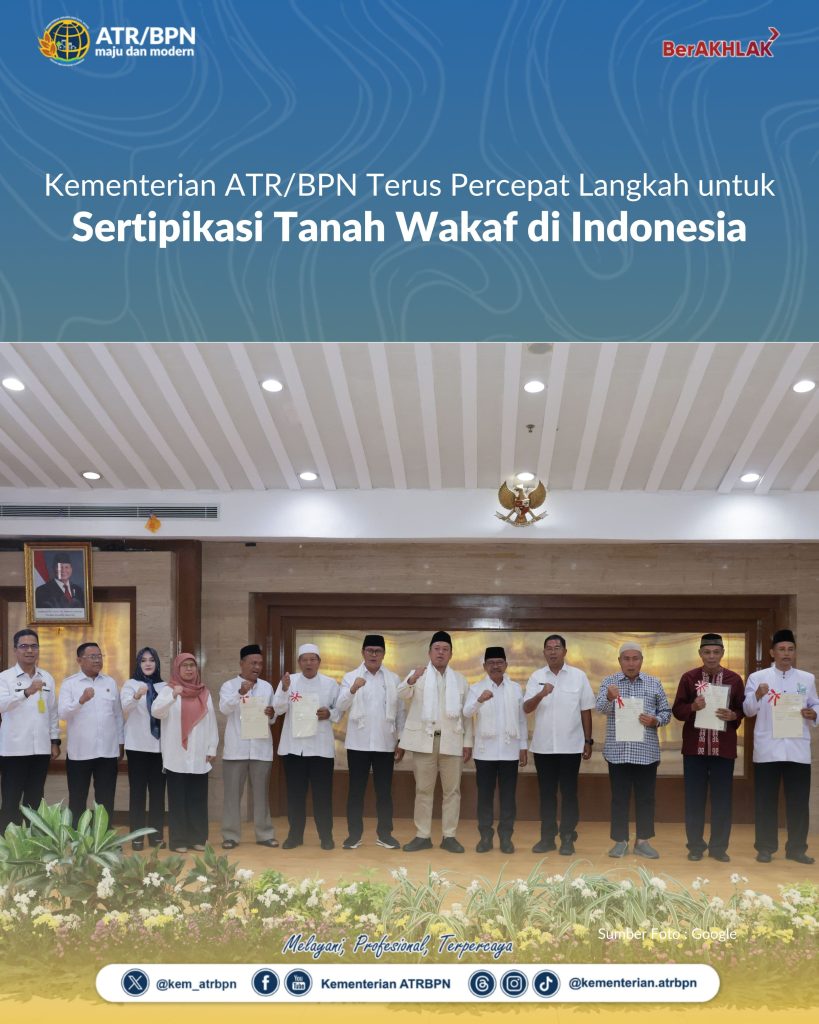 Kementerian ATR/BPN Terus Percepat Langkah untuk Sertipikasi Tanah Wakaf di Indonesia