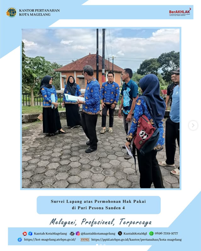 Melayani Hingga ke Titik Lokasi. Survei lapang oleh tim Panitia A untuk permohonan Hak Pakai.