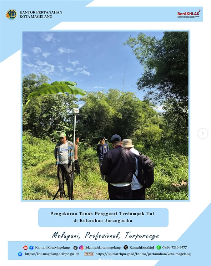 Bersinergi untuk Pembangunan: Pengukuran Tanah Pengganti Aset Pemkot Terdampak Tol.