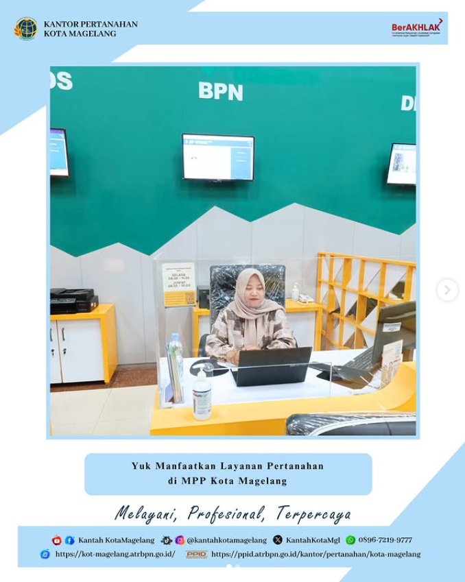 Petugas Kami, Siap Sedia di MPP. Hadir untuk memberikan pelayanan pertanahan yang profesional dan terpercaya.