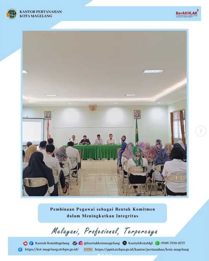 Pembinaan Pegawai sebagai Bentuk Komitmen dalam Meningkatkan Integritas