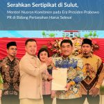 Serahkan Sertipikat di Sulut, Menteri Nusron Komitmen pada Era Presiden Prabowo PR di Bidang Pertanahan Harus Selesai