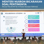 Menteri Nusron Bicarakan Soal Pentingnya Akurasi Peta di HUT ke-53 Ikatan Surveyor Indonesia