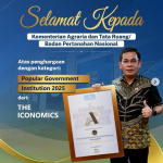 Kementerian ATR/BPN Raih Penghargaan Popular Government Institution 2025 dari The Iconomics