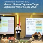 Jadi Pembicara di Rakernas BWI, Menteri Nusron Tegaskan Target Sertipikasi Wakaf hingga 2028