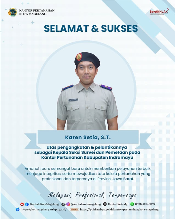 Integritas dan dedikasi. Mengemban amanah baru demi kemajuan bangsa.