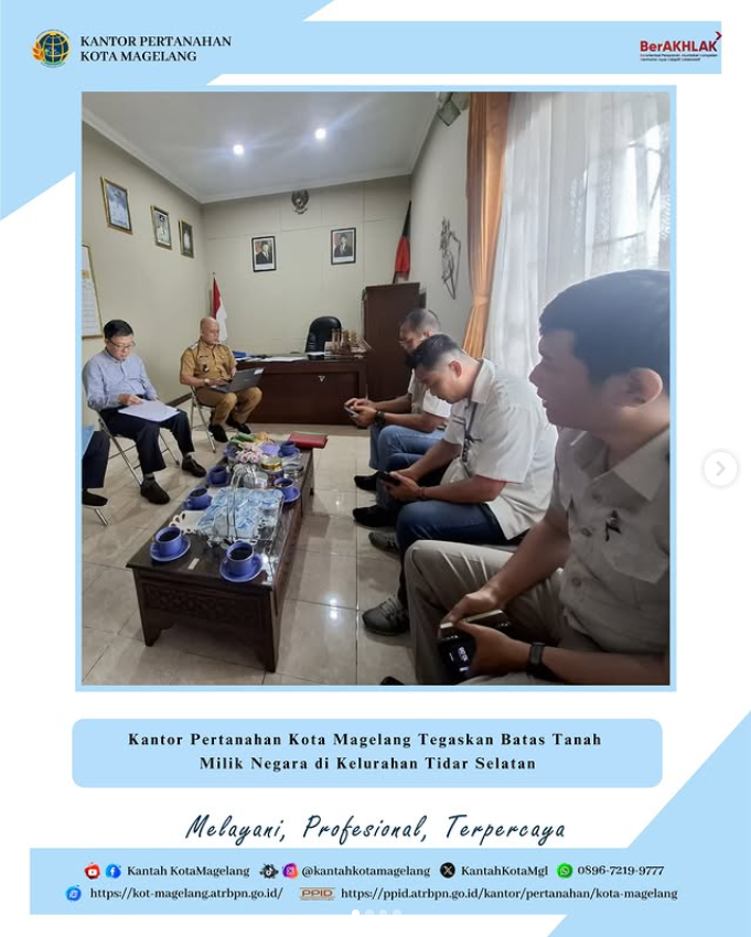 Kantor Pertanahan Kota Magelang Tegaskan Batas Tanah Milik Negara di Kelurahan Tidar Selatan