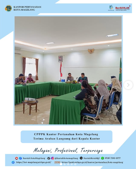 CPPPK Kantor Pertanahan Kota Magelang Terima Arahan Langsung dari Kepala Kantor