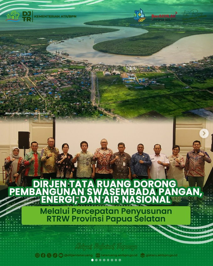 Dirjen Tata Ruang Dorong Pembangunan Swasembada Pangan, Energi dan Air Nasional