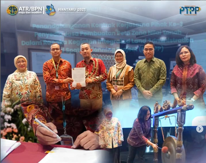 Direktorat Jendral PTPP Melalui Direktorat PTEP Gelar Bimbingan Teknis Dan Penandatanganan Kontrak Kerjasama Pihak Ke-3 Pembuatan Peta Zona Nilai Tanah Dalam Kegiatan ILASPP Tahun 2025