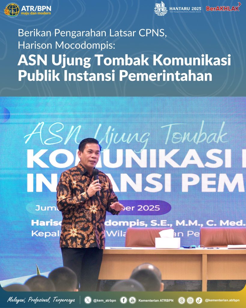 Berikan Pengarahan Latsar CPNS, Harison Mocodompis: ASN Ujung Tombak Komunikasi Publik Instansi Pemerintahan