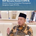 RDP Bersama Komisi II DPR RI, Menteri Nusron Sampaikan Penanganan Sengketa Capai 99,45%