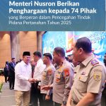Menteri Nusron Berikan Penghargaan kepada 74 Pihak yang Berperan dalam Pencegahan Tindak Pidana Pertanahan Tahun 2025