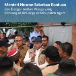 Menteri Nusron Salurkan Bantuan dan Dengar Jeritan Warga yang Kehilangan Keluarga di Kabupaten Agam