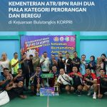 Kementerian ATR/BPN Raih Dua Piala Kategori Perorangan dan Beregu di Kejuaraan Bulutangkis KORPRI