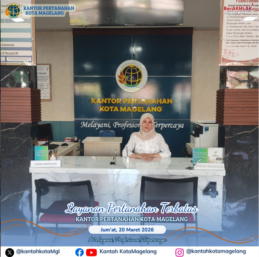 Layanan Pertanahan Terbatas Kantor Pertanahan Kota Magelang