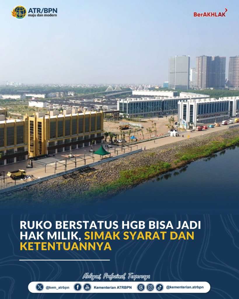 Ruko Berstatus HGB Bisa Jadi Hak Milik, Simak Syarat dan Ketentuannya