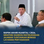 Rapim Akhir Kuartal I 2026, Menteri Nusron Instruksikan Jajaran Tuntaskan Berkas Layanan Pertanahan