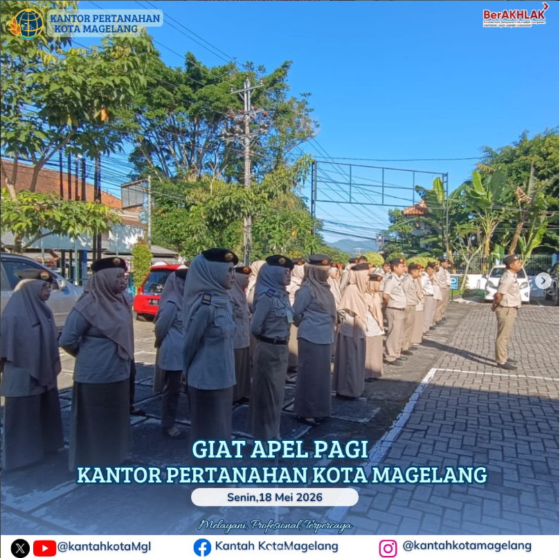 Giat Apel Pagi Kantor Pertanahan Kota Magelang.