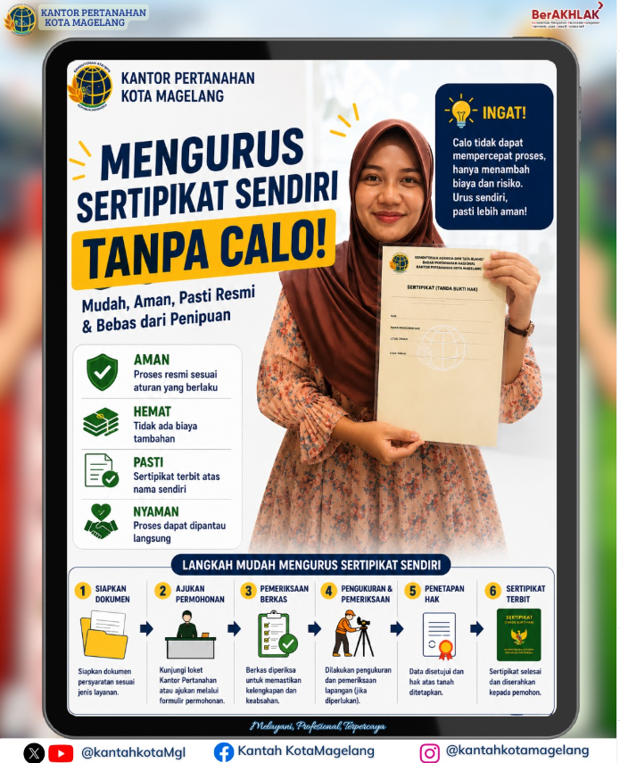 Mengurus Sertipikat Sendiri Tanpa Calo