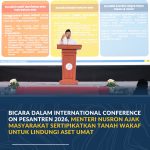 Bicara dalam International Conference on Pesantren 2026, Menteri Nusron Ajak Masyarakat Sertipikatkan Tanah Wakaf untuk Lindungi Aset Umat