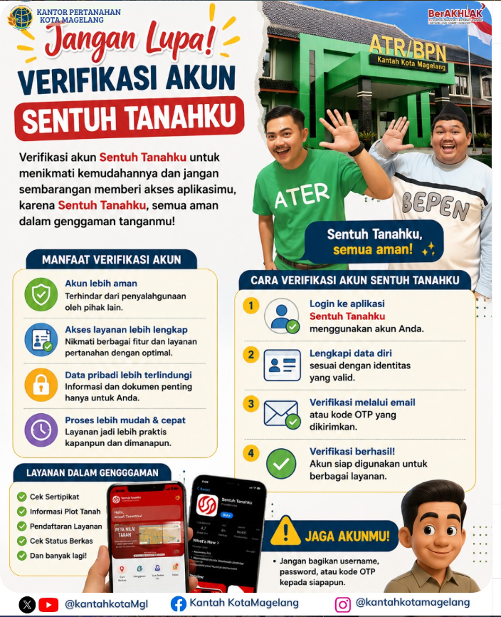 Jangan Lupa Verifikasi Akun Sentuh Tanahku