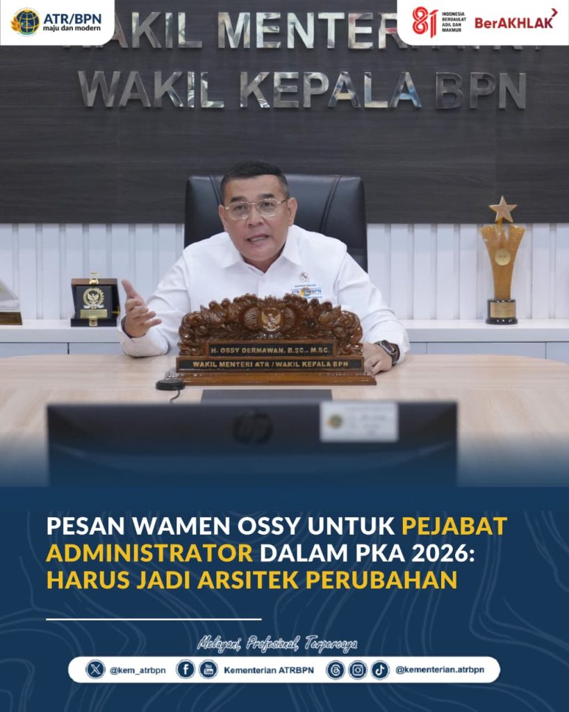 Pesan Wamen Ossy untuk Pejabat Administrator dalam PKA 2026: Harus Jadi Arsitek Perubahan