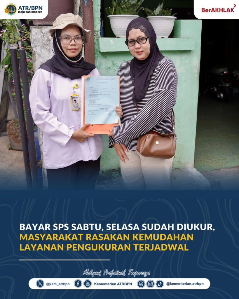 Bayar SPS Sabtu, Selasa Sudah Diukur, Masyarakat Rasakan Kemudahan Layanan Pengukuran Terjadwal