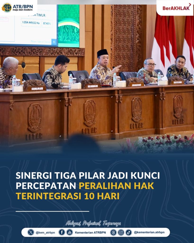 Sinergi Tiga Pilar Jadi Kunci Percepatan Peralihan Hak Terintegrasi 10 Hari