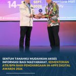 Sentuh Tanahku Mudahkan Akses Informasi bagi Masyarakat, Kementerian ATR/BPN Raih Penghargaan IN-Apps Digital Award 2026