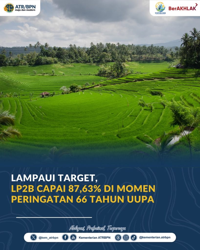 Lampaui Target, LP2B Capai 87,63% di Momen Peringatan 66 Tahun UUPA