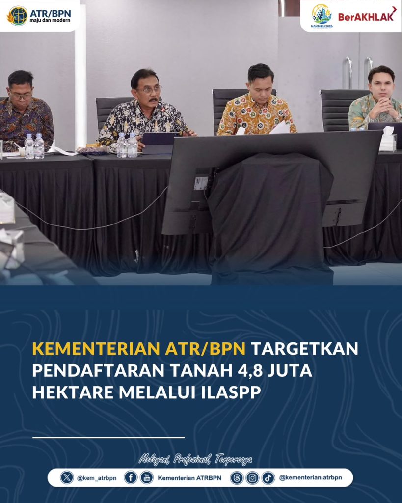 Kementerian ATR/BPN Targetkan Pendaftaran Tanah 4,8 Juta Hektare Melalui ILASPP